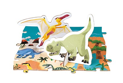2D Puzzle ab 6 Jahren "Dinosaurier"