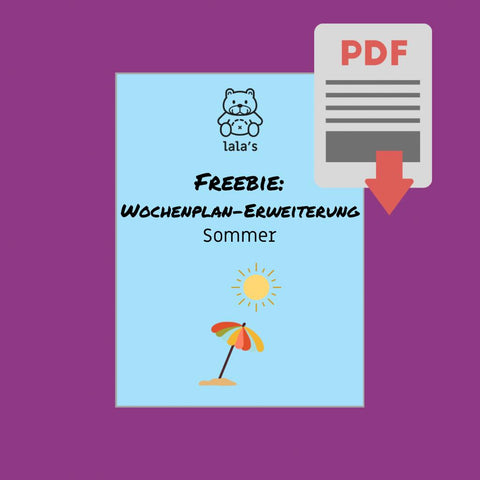 PDF: Freebie Wochenplan-Erweiterung Sommer