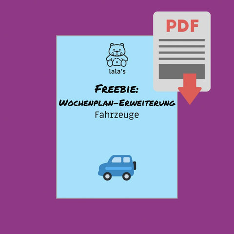 PDF: Freebie Wochenplan-Erweiterung Fahrzeuge