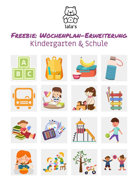 PDF: Freebie Wochenplan-Erweiterung Kindergarten & Schule