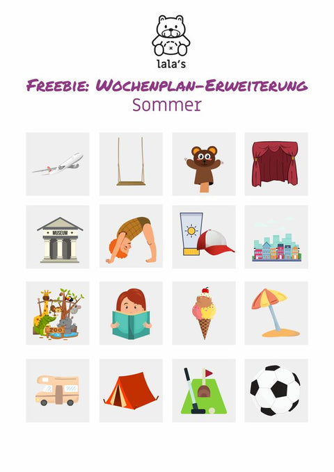 PDF: Freebie Wochenplan-Erweiterung Sommer