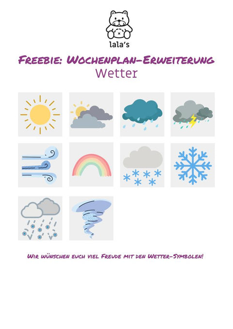 PDF: Freebie Wochenplan-Erweiterung Wetter