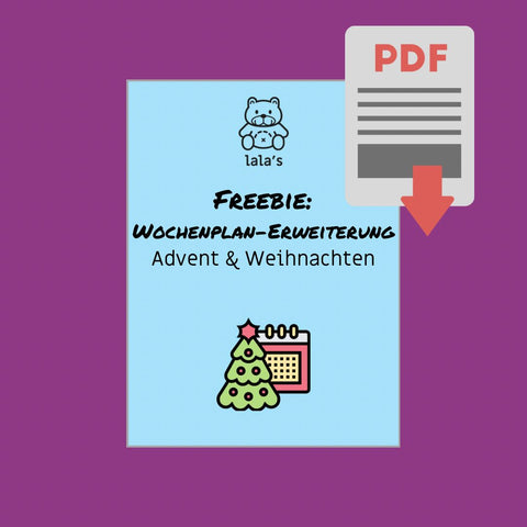 PDF: Freebie Wochenplan-Erweiterung Advent & Weihnachten