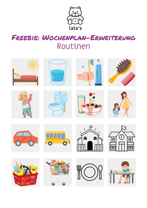 PDF: Freebie Wochenplan-Erweiterung Routinen