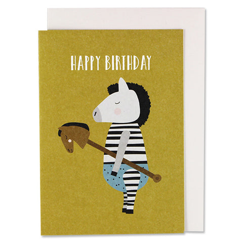 Karte Glückwunschkarte Zebra „Happy Birthday“
